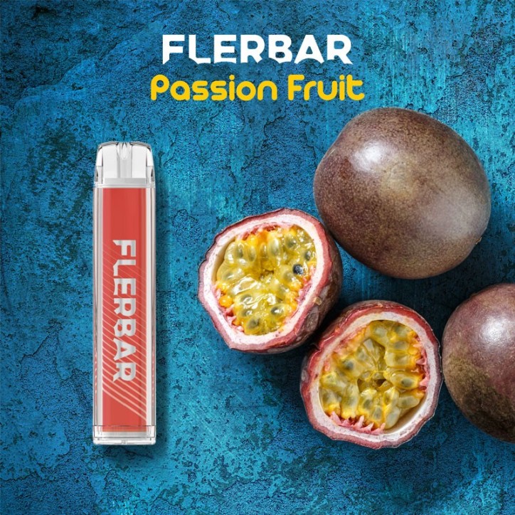 FLERBAR 500MAH PASSION FRUIT SIGARETTA USA E GETTA 600 PUFF FLERBAR