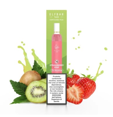 ELF BAR BC3000 - Strawberry Kiwi 5% Sigaretta elettrica usa e getta -  Ricaricabile