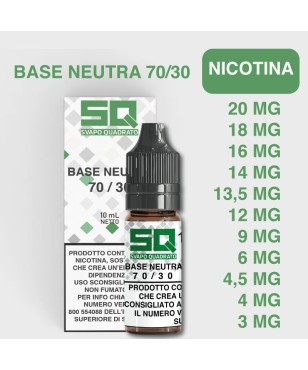 BASETTE  70/30 10ML CON NICOTINA SVAPOQUADRATO