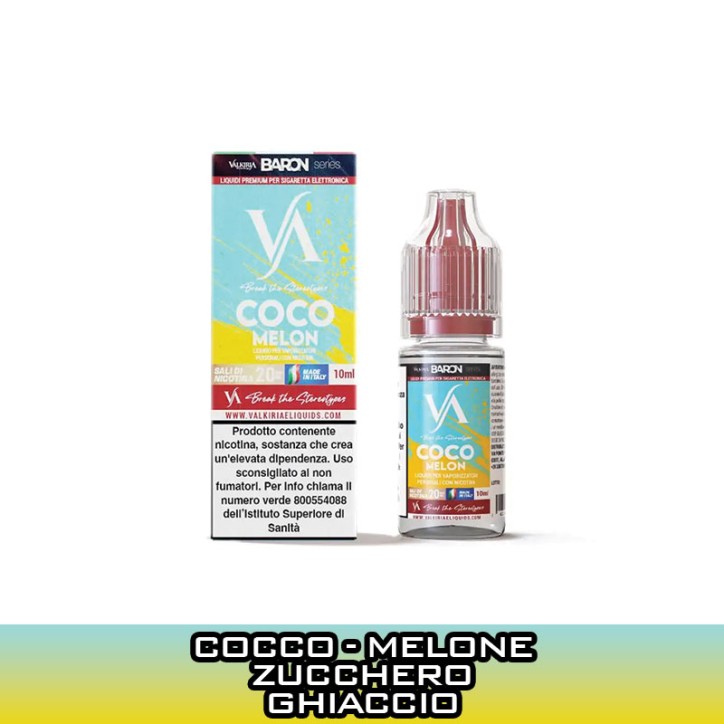 COCO MELON LIQUIDO PRONTO NICOTINA 10 ML VALKIRIA LIQUIDI PRONTI VA