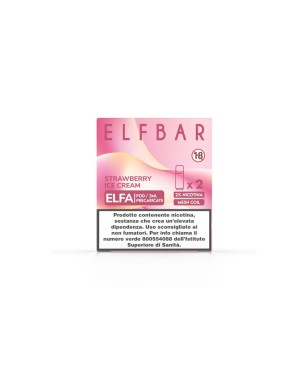 ELFA STRAWBERRY ICE CREAM POD USA E GETTA ELFBAR 2 PEZZI ELFBAR POD