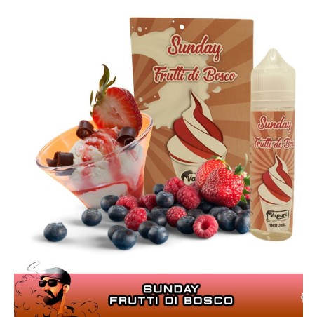 Vapurì Sunday Frutti di Bosco aroma concentrato 20ml + Glicerina 30ml