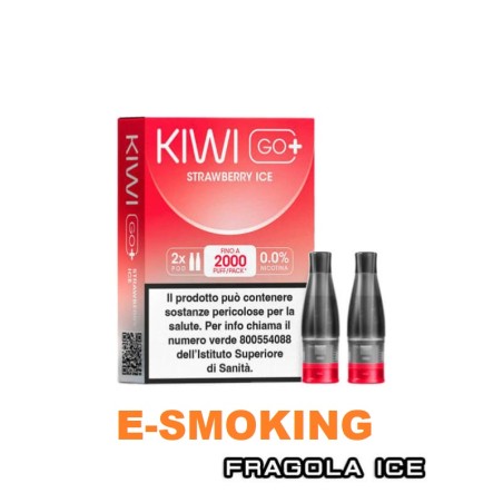 STRAWBERRY ICE KIWI GO PLUS POD USA E GETTA KIWI VAPOR 2 PEZZI