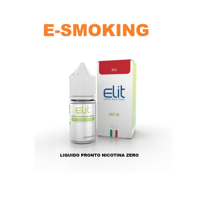 TABACCO RED LIQUIDO PRONTO NICOTINA ZERO 10ML ELIT